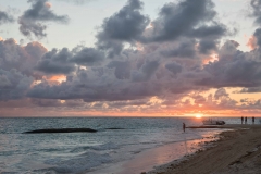 The sun finally peaks out from behind the horizon!