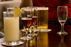 Drinks in the lobby.