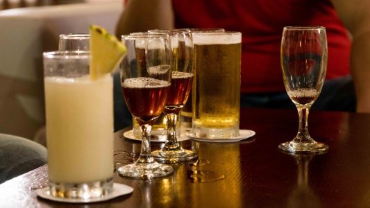 A few drinks in the lobby. The reddish drink is Mama Juana, a must drink when in the Dominican Republic! Drinks in the lobby.